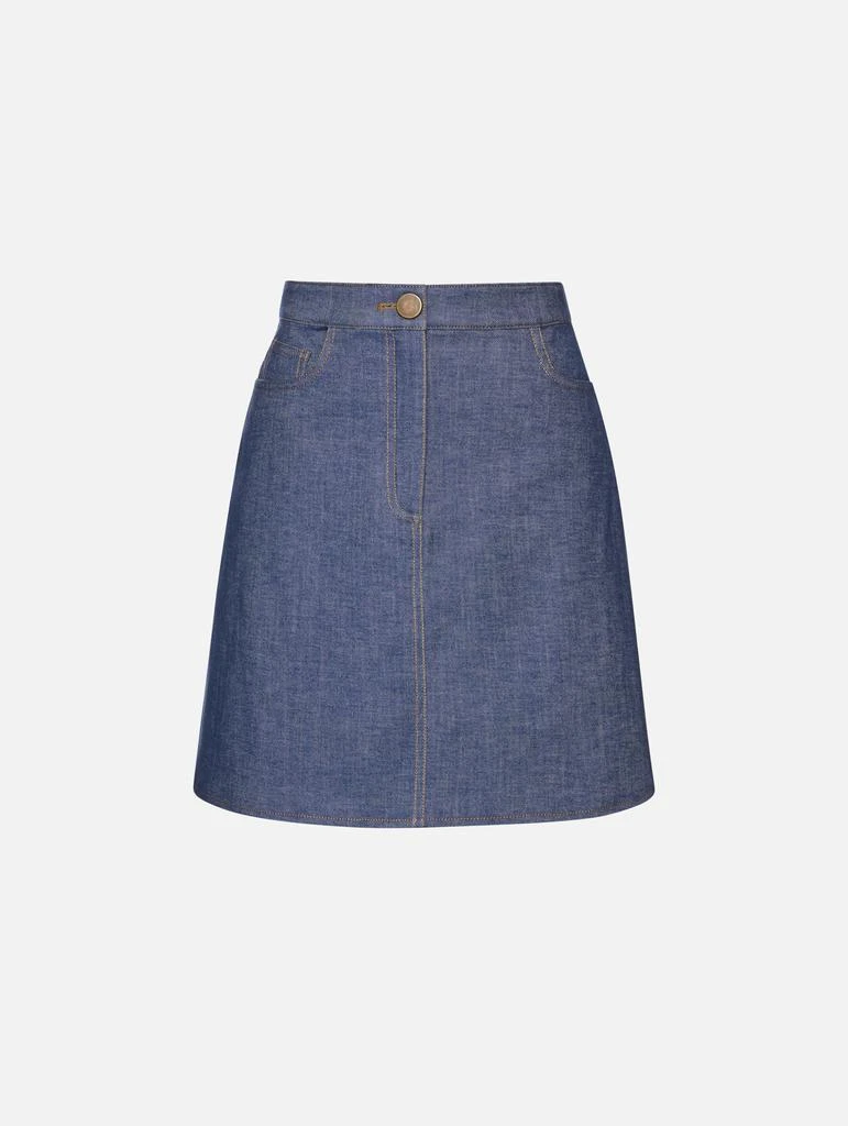 商品Carolina Herrera|Denim Mini Skirt with Front Fly,价格¥1128,第1张图片