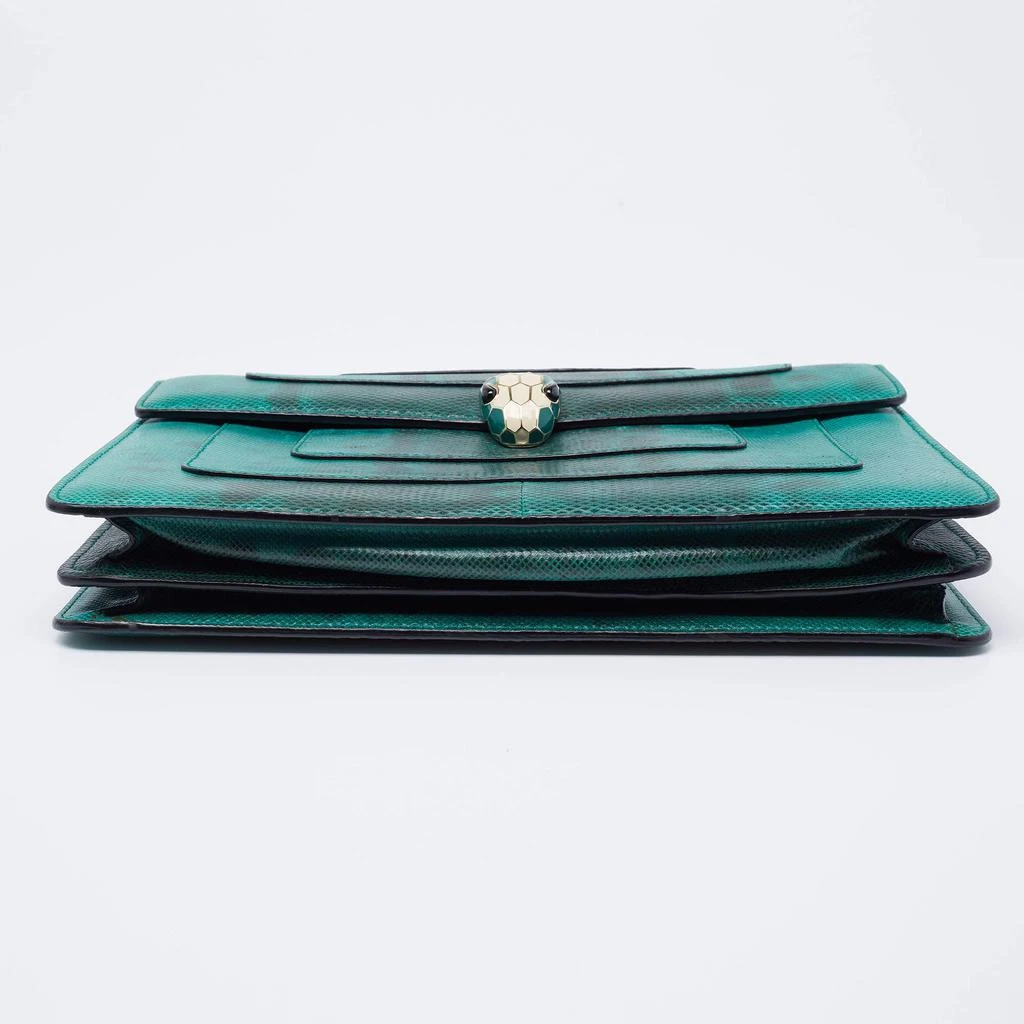 Bvlgari Green/Black Karung Medium Serpenti Forever Shoulder Bag 商品