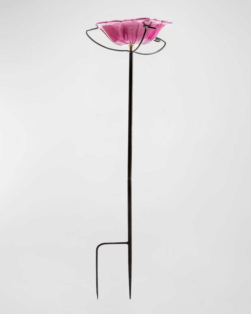 商品MacKenzie-Childs|Avant Garden Pink Birdbath Stake,价格¥571,第1张图片