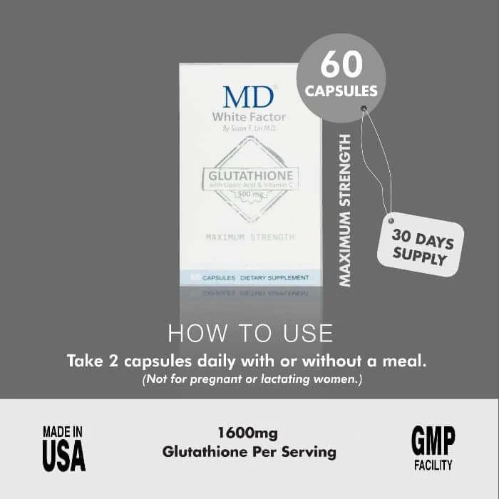 商品MD|MD White Factor – Glutathione Skin Brightening by MD Wellness,价格¥445,第5张图片详细描述