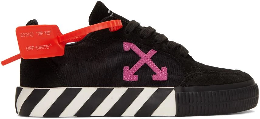 商品Off-White|Black & Pink Low Vulcanized 运动鞋,价格¥1758,第1张图片