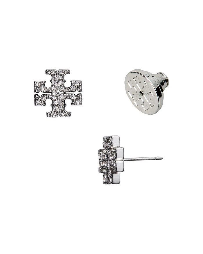 商品Tory Burch|Crystal Logo Stud Earrings,价格¥739,第2张图片详细描述