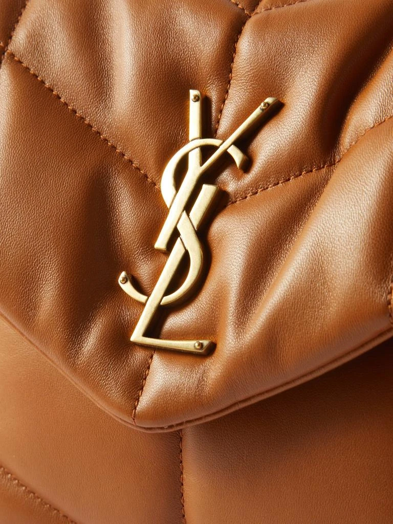 Puffer small YSL-logo padded leather shoulder bag 商品