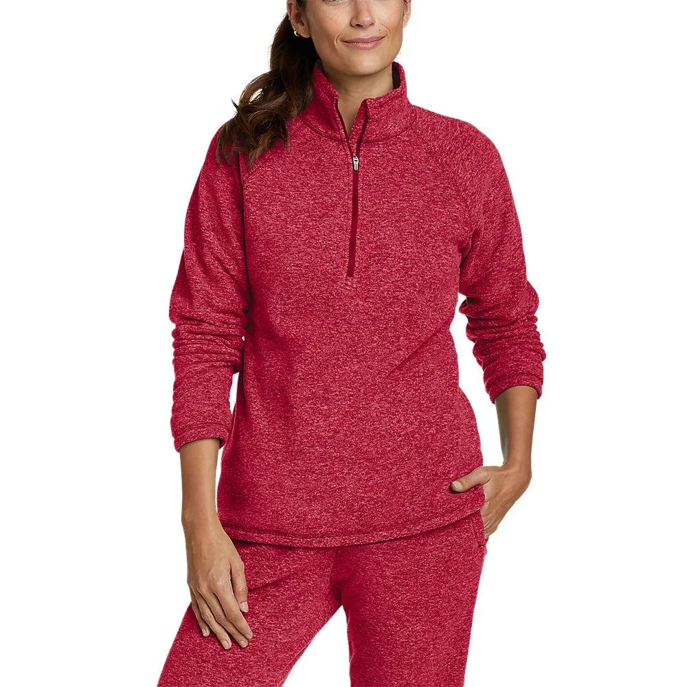 商品Eddie Bauer|Women's Fast Fleece Raglan-Sleeve 1/4-Zip - Solid,价格¥265,第3张图片详细描述