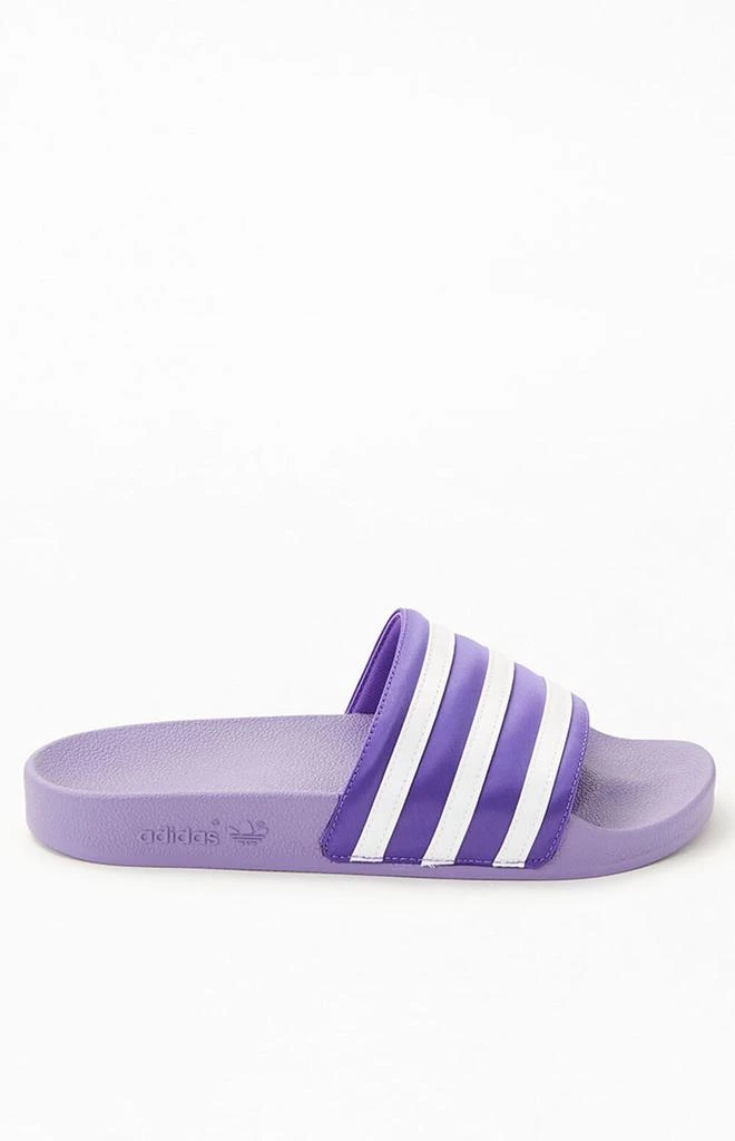 商品Adidas|Women's Purple Adilette Slide Sandals,价格¥260,第2张图片详细描述