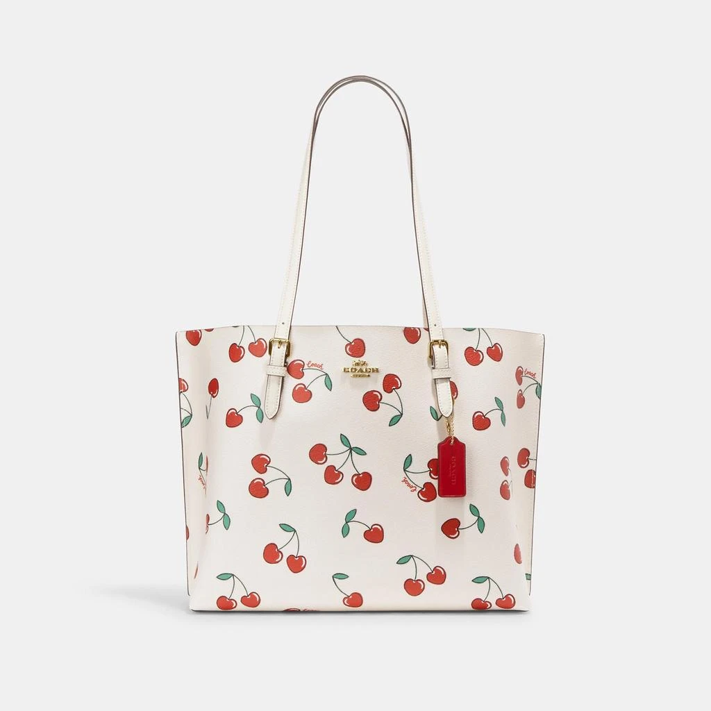 商品Coach|Coach Outlet Mollie Tote With Heart Cherry Print,价格¥1048,第1张图片