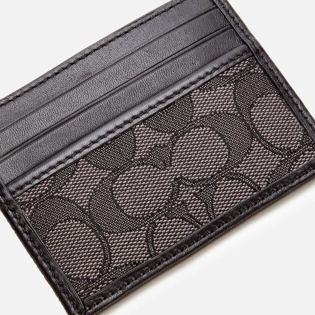 商品Coach|Coach Men's Signature Jacquard Card Case - Smoke/Black,价格¥580,第3张图片详细描述