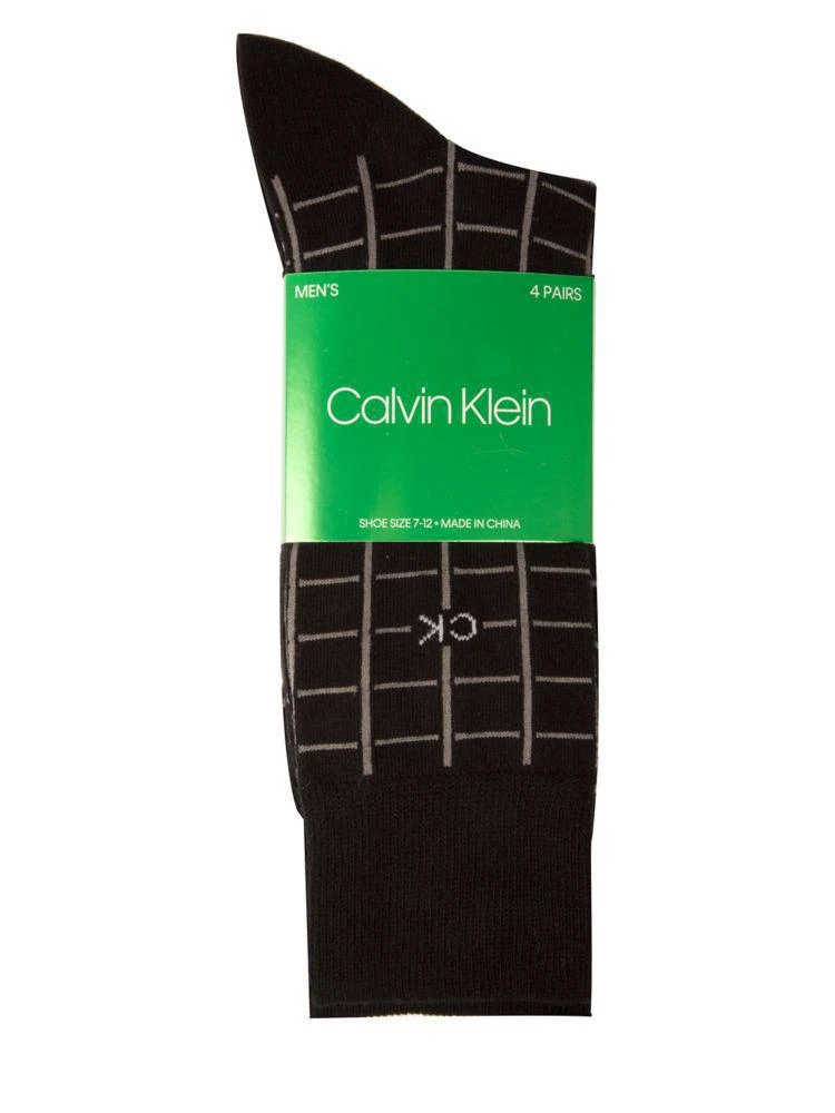 商品Calvin Klein|4-Pack Holiday Grid Crew Socks,价格¥109,第3张图片详细描述