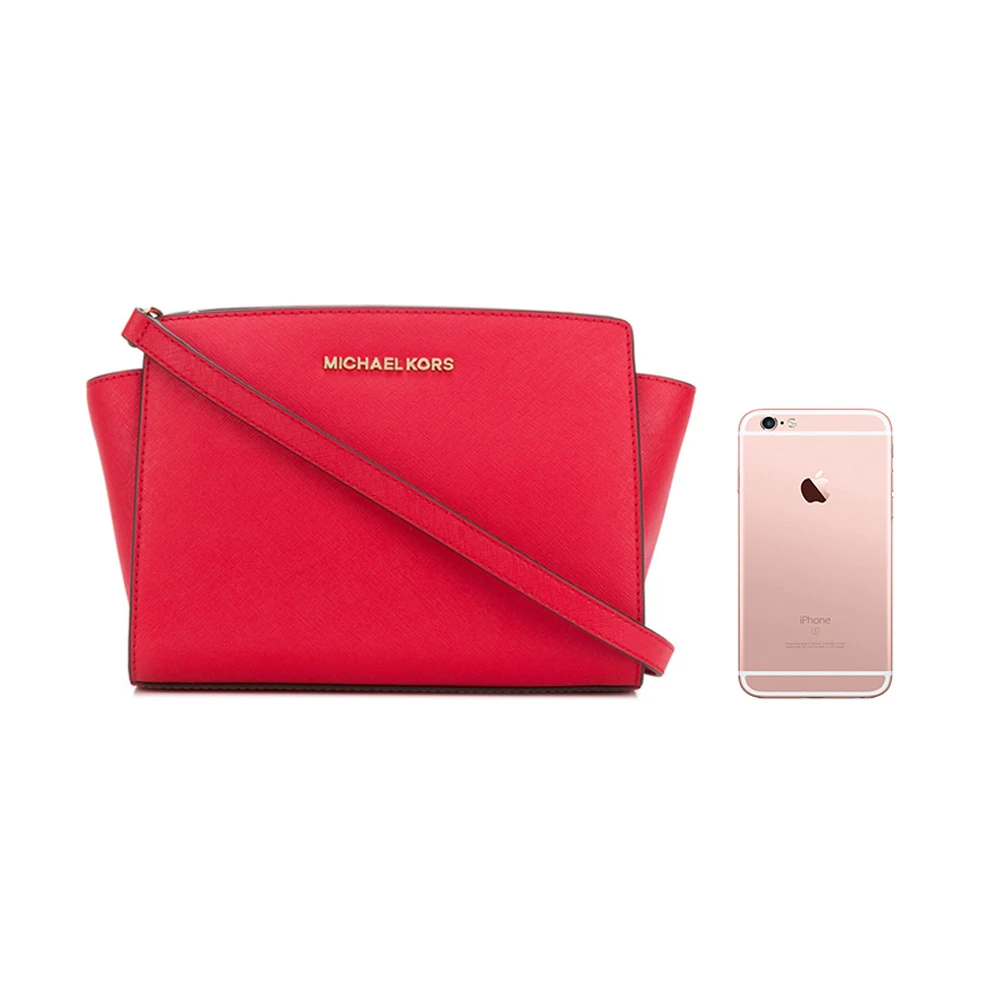 Michael Kors 迈克高仕 女士亮红色牛皮斜挎包 30T3GLMM2L-brightred 商品