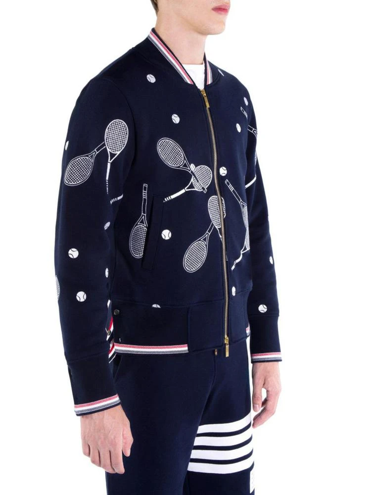 商品Thom Browne|Tennis-Print Cotton Bomber Jacket,价格¥13414,第3张图片详细描述