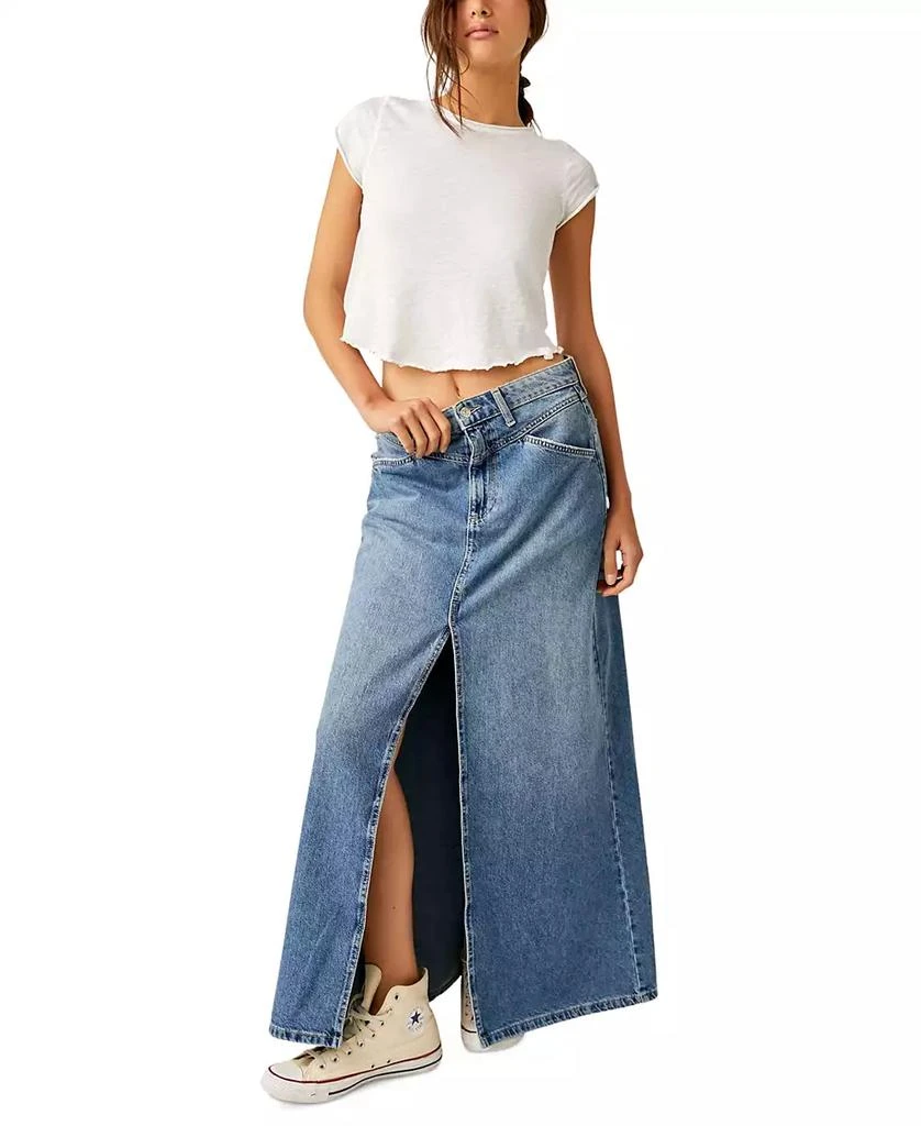 商品Free People|Women's Come As You Are Denim Maxi Skirt,价格¥437,第5张图片详细描述