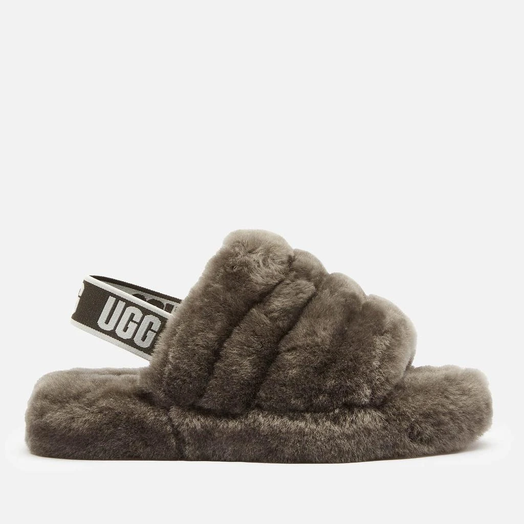 商品UGG|UGG Kids' Fluff Yeah Slide Slippers - Charcoal,价格¥253,第1张图片