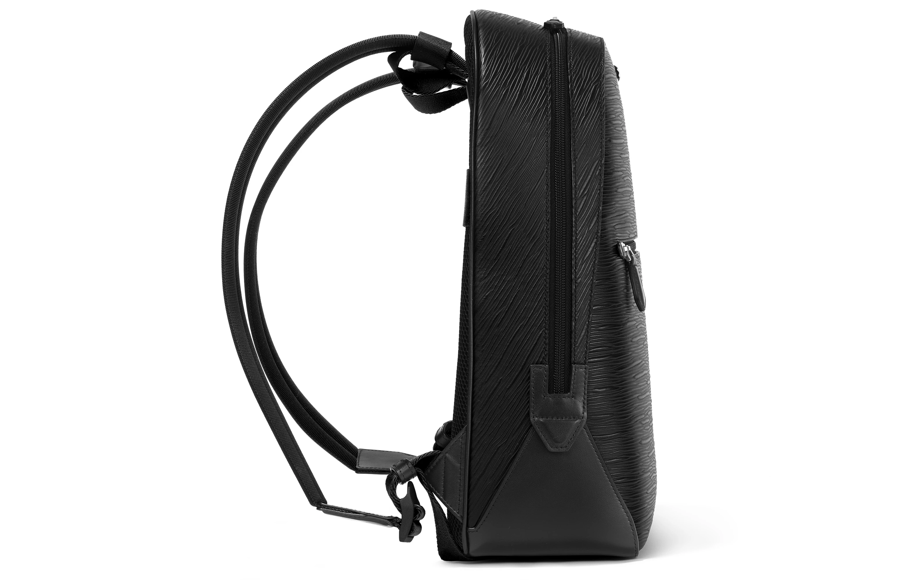 商品[国内直发] MontBlanc|万宝龙 大班4810系列 品牌六角白星可调节肩带拉链开合 全粒面牛皮 背包双肩包 小号 男女同款情侣款 黑色,价格¥10845,第4张图片详细描述