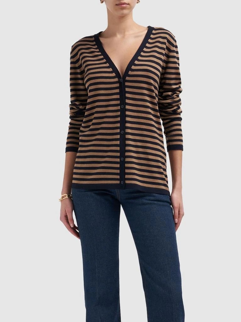 商品Max Mara|Corolla Striped Wool Knit Cardigan,价格¥720,第1张图片详细描述