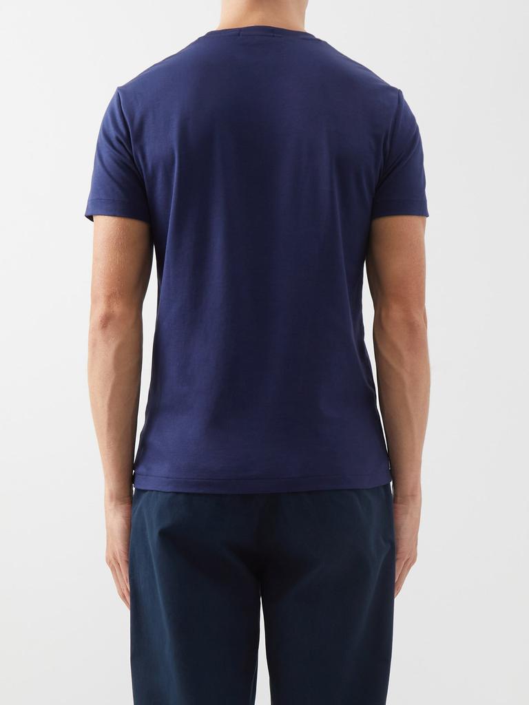 Polo-embroidered cotton-jersey T-shirt商品第5张图片规格展示