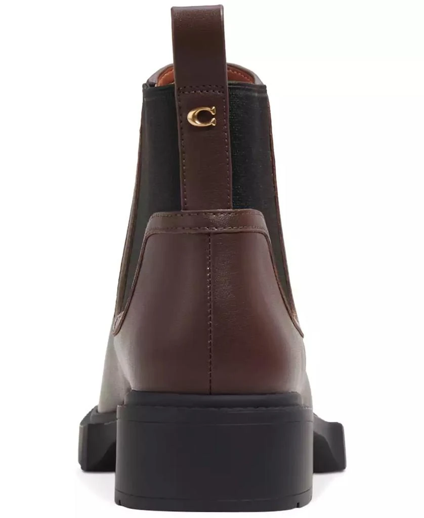 商品Coach|Women's Lenora Pull On Lug Sole Chelsea Booties,价格¥736,第3张图片详细描述