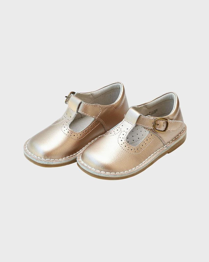 商品L'Amour Shoes|Girl's Frances Metallic T-Strap Mary Jane Shoes, Baby/Toddlers,价格¥434,第1张图片