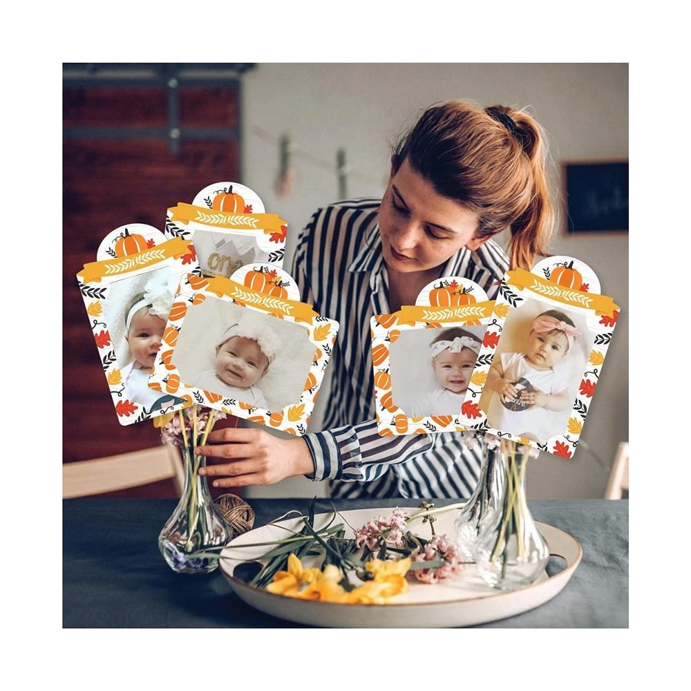商品Big Dot of Happiness|Fall Pumpkin Halloween or Thanksgiving Birthday Party Photo Table Toppers 15 Pc,价格¥127,第2张图片详细描述