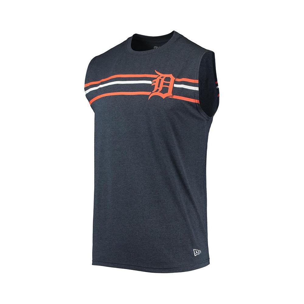 Men's Heathered Navy Detroit Tigers Muscle Tank Top商品第3张图片规格展示