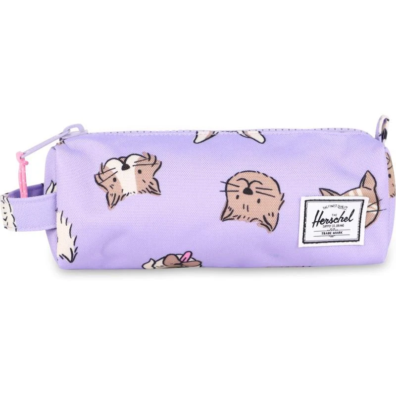 商品Herschel Supply|Animal floral and maggie simpson print pencil case set in lilac pink and black,价格¥801,第2张图片详细描述