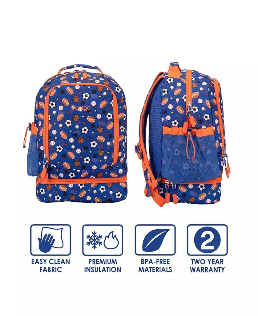 商品Bentgo|Kids Prints 2-In-1 Backpack and Insulated Lunch Bag - Sports,价格¥499,第3张图片详细描述