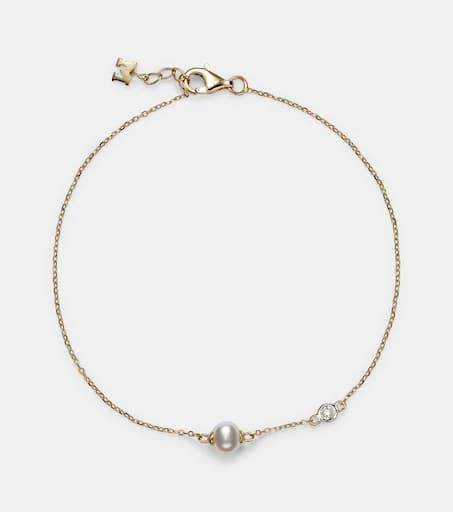 商品MATEO|14kt gold chain bracelet with diamonds and pearls,价格¥7372,第1张图片