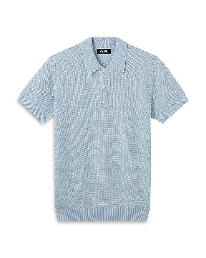 商品A.P.C.|Jude Solid Sweater Knit Regular Fit Polo Shirt,价格¥609,第6张图片详细描述