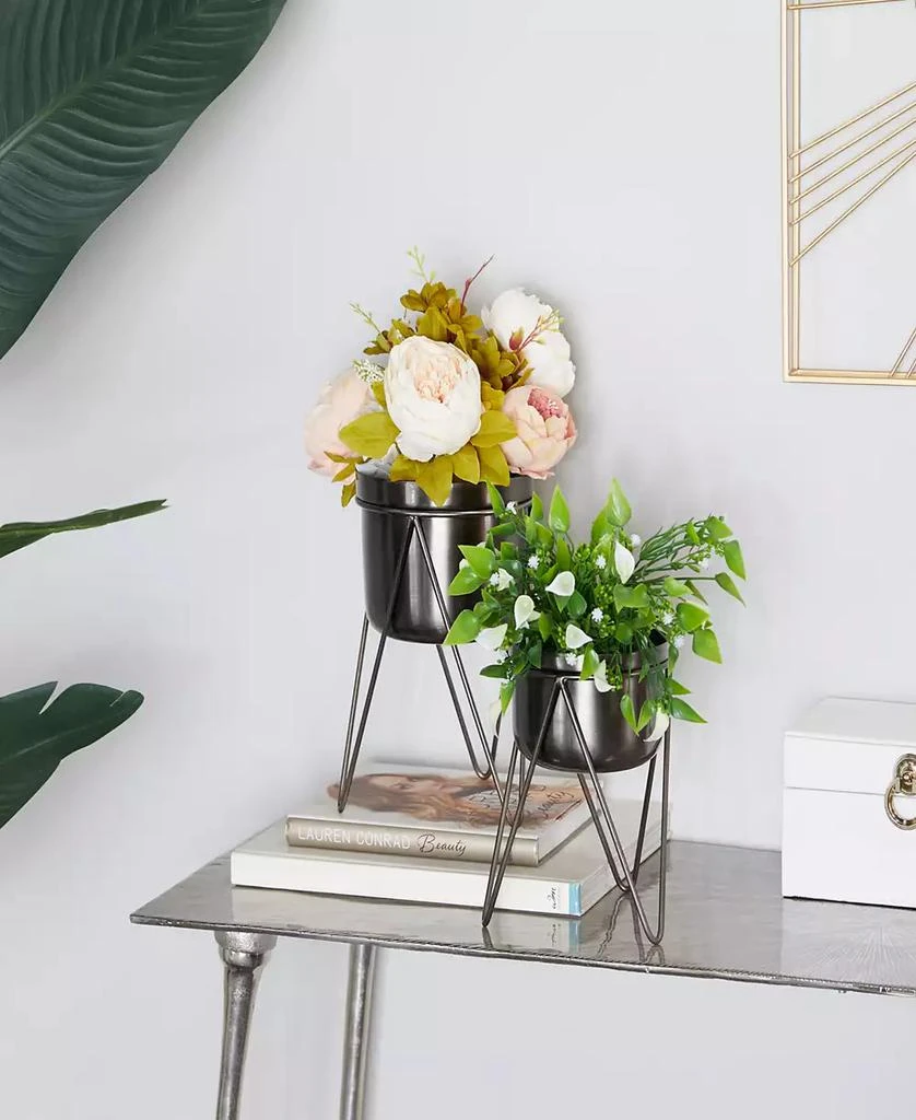 商品CosmoLiving|Metal Planter with Removable Stand Set of 2,价格¥263,第5张图片详细描述