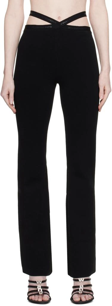 商品Alexander Wang|Black Criss-Cross Leggings,价格¥1398,第1张图片