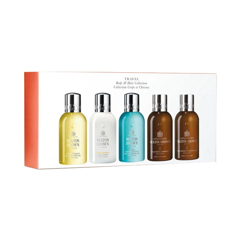 商品Molton Brown|MOLTONBROWN摩顿布朗身体和头发护理旅行5件套套装沐浴露100mlx2+身体乳100ml+洗发水100ml+护发素100ml,价格¥237,第1张图片