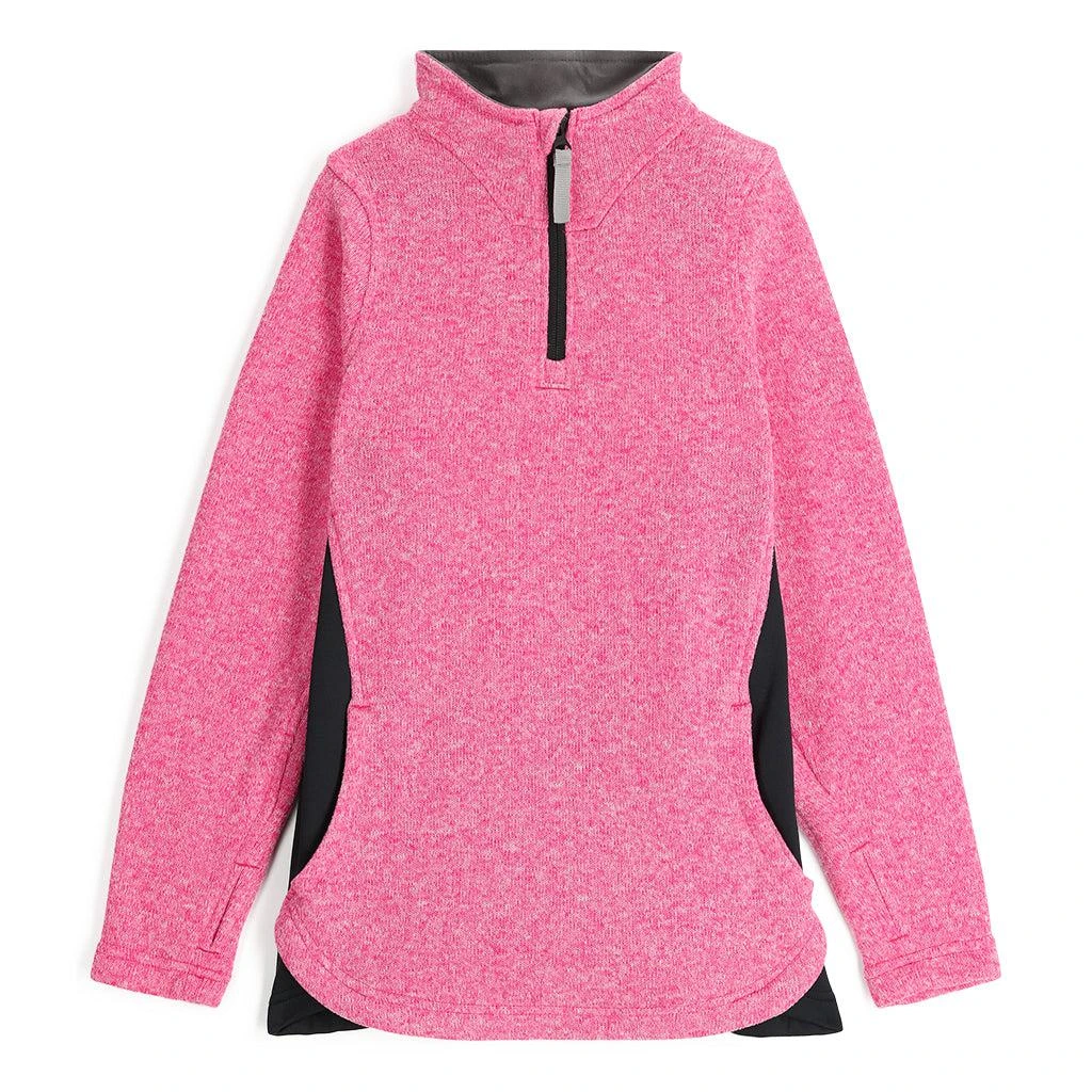 商品Spyder|Girls Aspire Half Zip - Pink,价格¥63,第1张图片