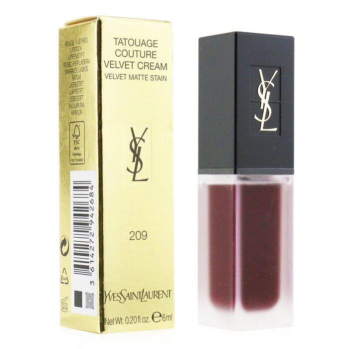 商品Yves Saint Laurent|Yves Saint Laurent 全新圣罗兰天鹅绒唇釉 - # 209 蓝莓之夜 -209 蓝莓之夜(6ml/0.2oz),价格¥396,第1张图片