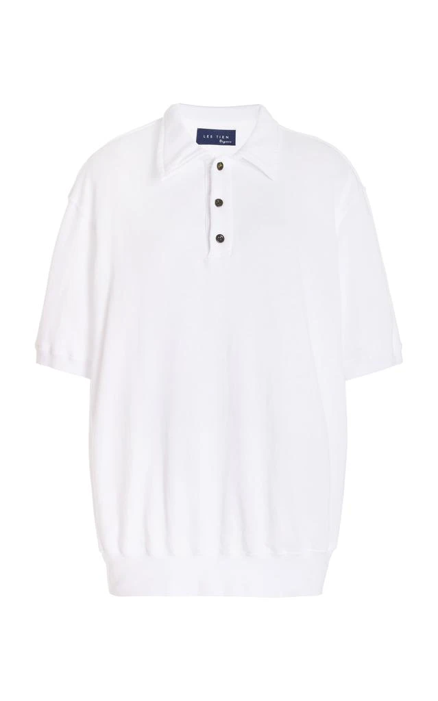 商品Les Tien|Les Tien - Women's Oversized Organic Cotton Terry Polo Shirt - White - XXS - Moda Operandi,价格¥422,第1张图片