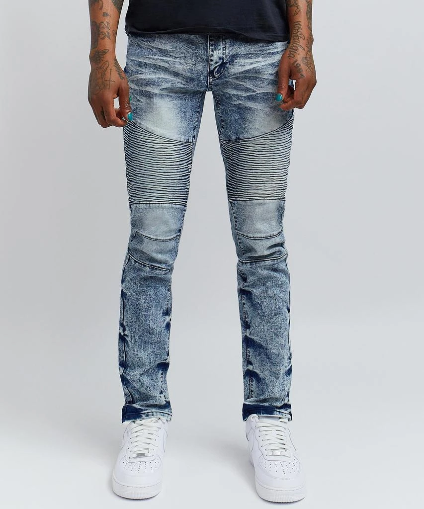 商品Reason Clothing|Wright Acid Wash Skim Fit Denim Jeans,价格¥110,第1张图片