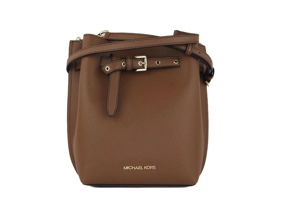 商品Michael Kors|Michael Kors Emilia Small Pebbled Leather Bucket Bag Messenger Handbag Women's (Luggage),价格¥2403,第1张图片