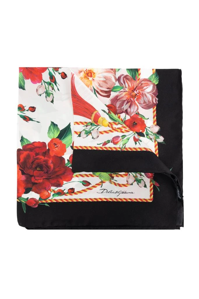 商品Dolce & Gabbana|Silk scarf with floral motif,价格¥2264,第1张图片