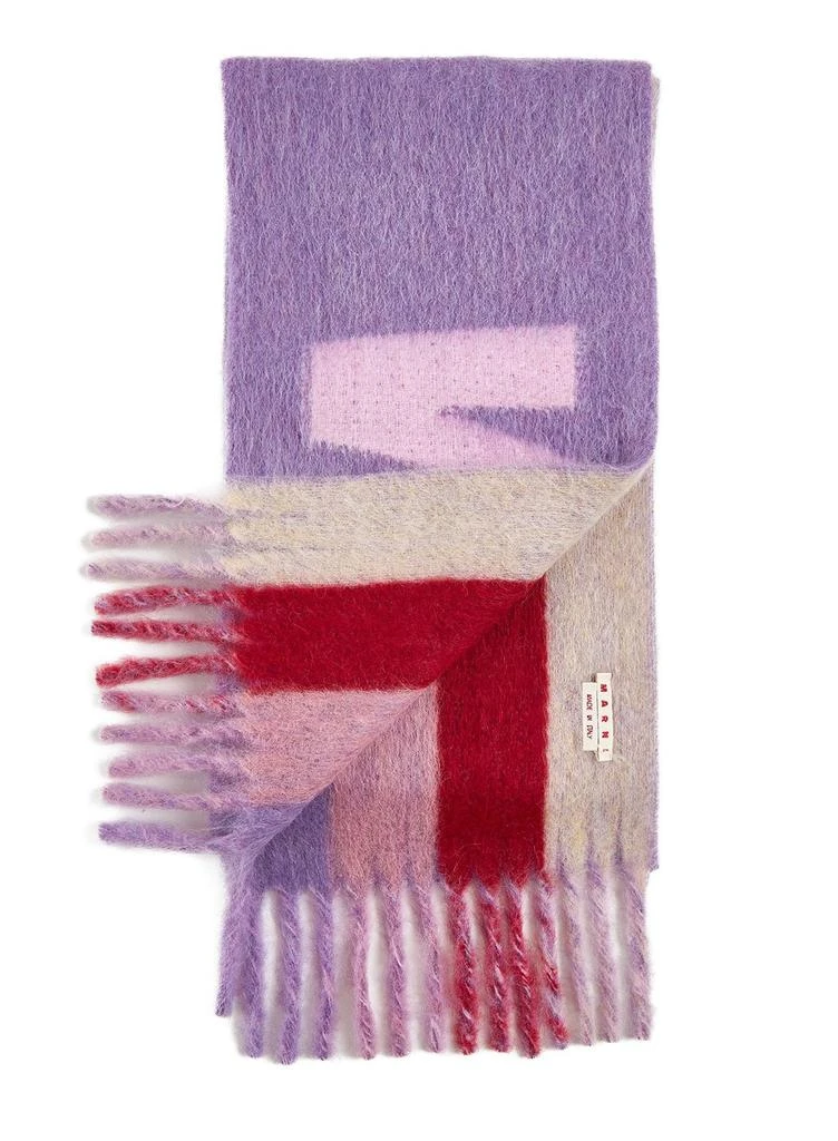 商品Marni|Marni Logo Detailed Frayed-Edge Scarf,价格¥1268,第2张图片详细描述