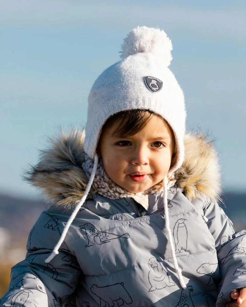 商品Deux par Deux|Peruvian Knit Hat In Champagne White For Baby,价格¥142,第3张图片详细描述