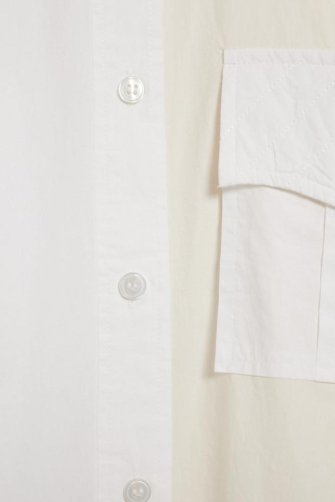 Oversized two-tone organic cotton-poplin shirt商品第4张图片规格展示