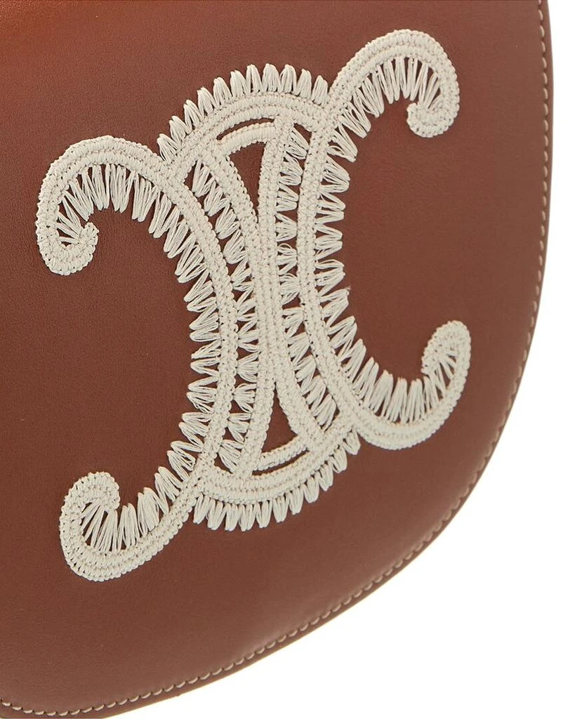 商品Celine|CELINE Folco Cuir Triomphe Leather Shoulder Bag,价格¥16761,第3张图片详细描述