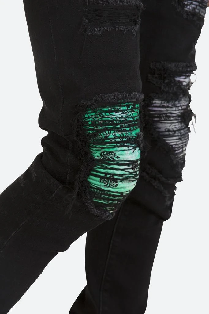 X284 Moto Skinny Denim - Black/Purple 商品