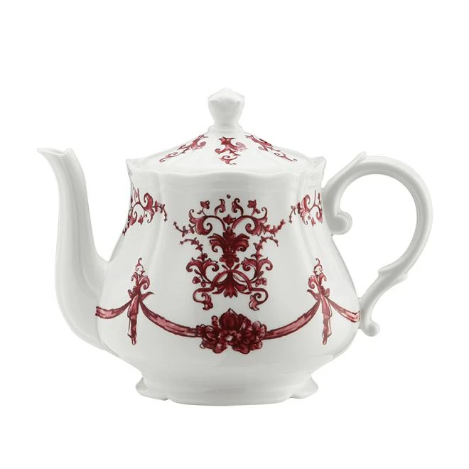 商品Ginori 1735|Babele Rosso Teapot With Cover,价格¥2293,第1张图片