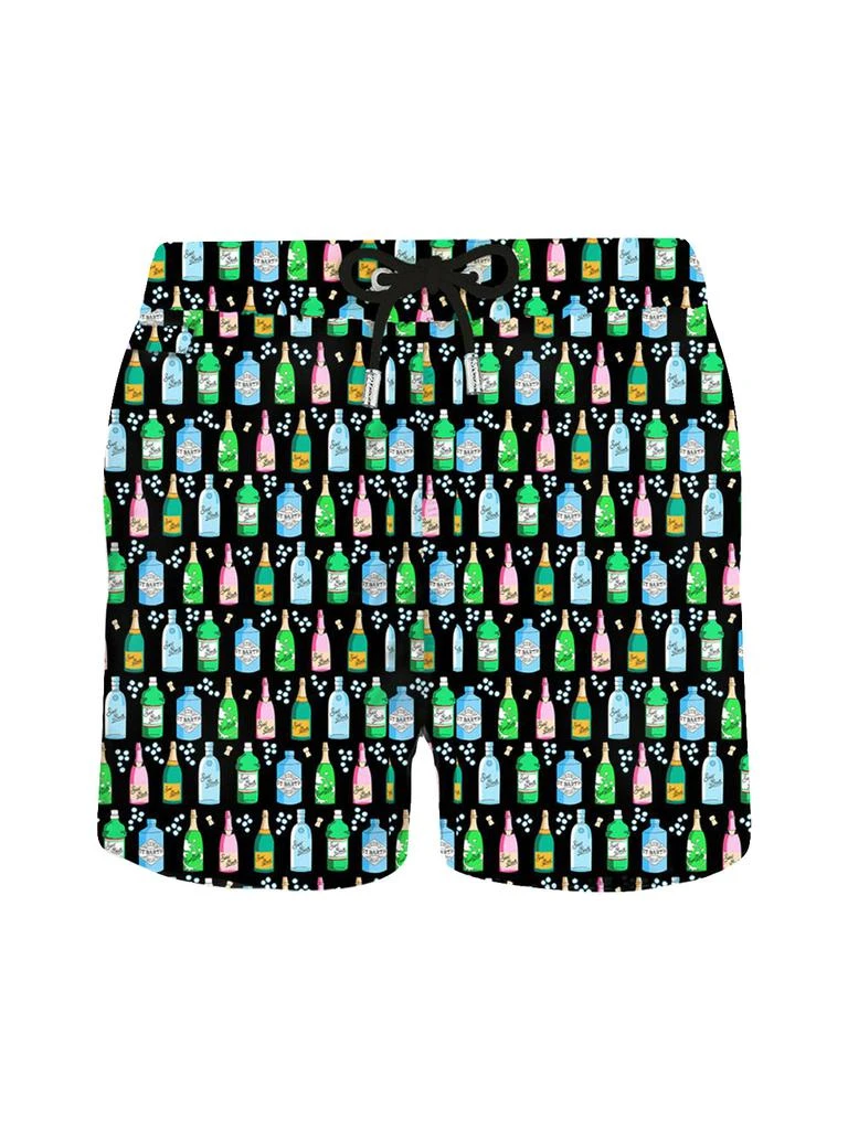 商品Mc2 Saint Barth|Men`s swim shorts in lightweight fabric with Champagne print,价格¥798,第1张图片