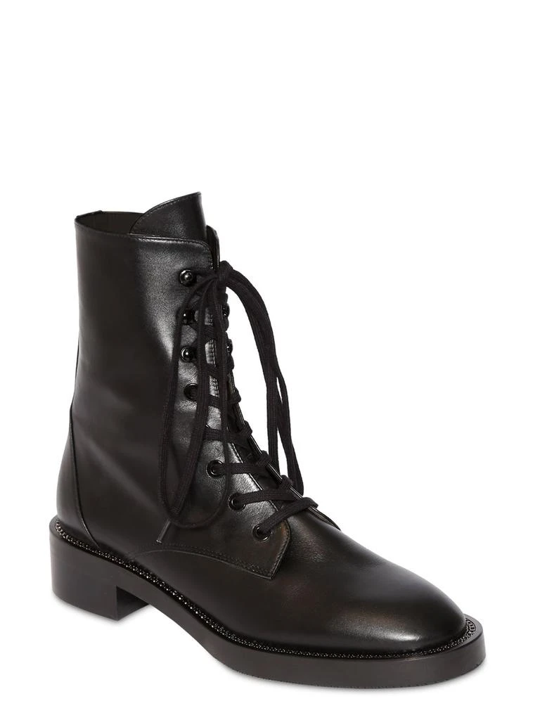 商品Stuart Weitzman|35mm Sondra Shine Leather Ankle Boots,价格¥3469,第2张图片详细描述