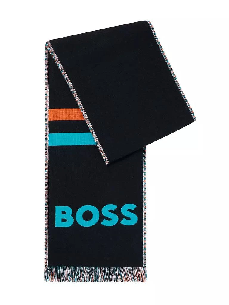 商品Hugo Boss|BOSS x NFL Logo Scarf with Miami Dolphins,价格¥1109,第1张图片