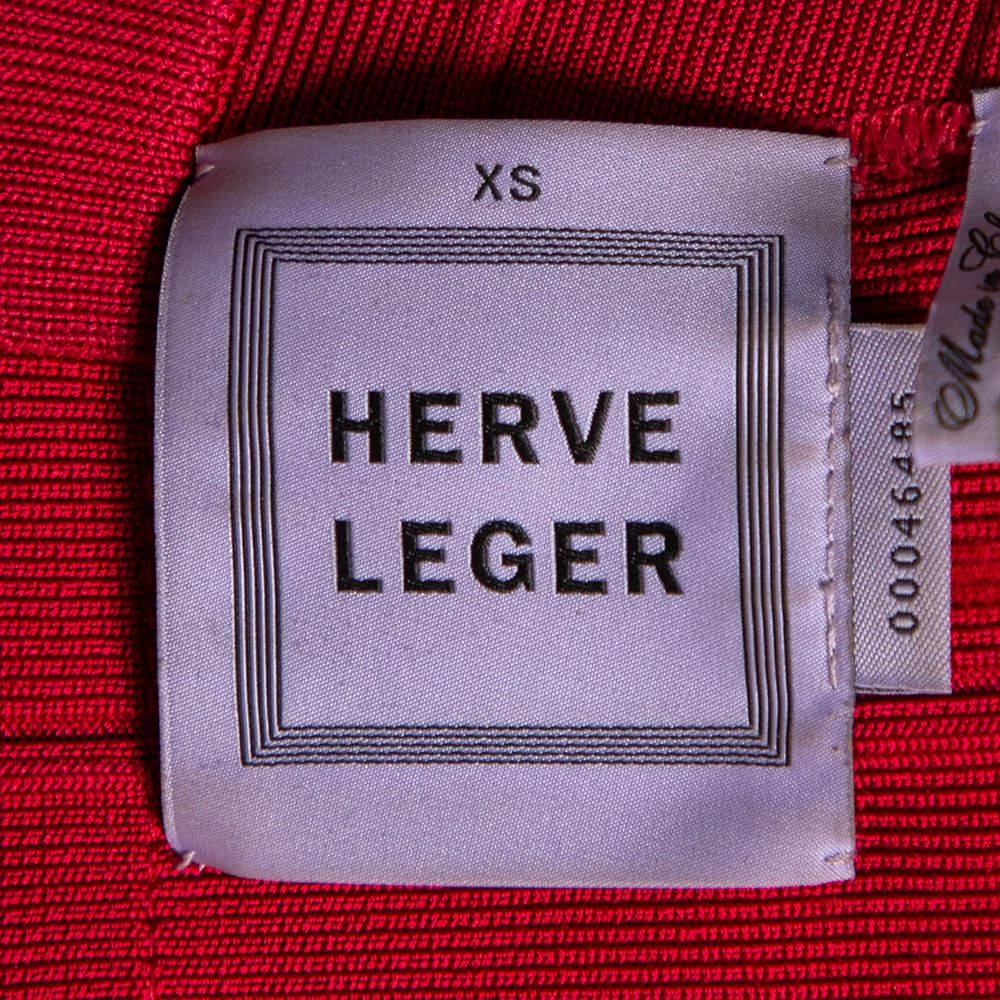 商品[二手商品] Herve Leger|Herve Leger Pink Bandage Plunge Neck Bodycon Dress XS,价格¥1012,第5张图片详细描述