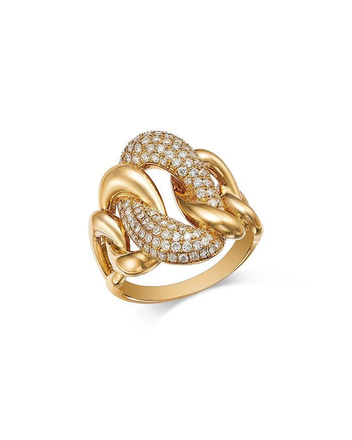 商品Bloomingdale's Fine Collection|Diamond Link Ring in 14K Yellow Gold, 0.95 ct. t.w.,价格¥58233,第1张图片详细描述