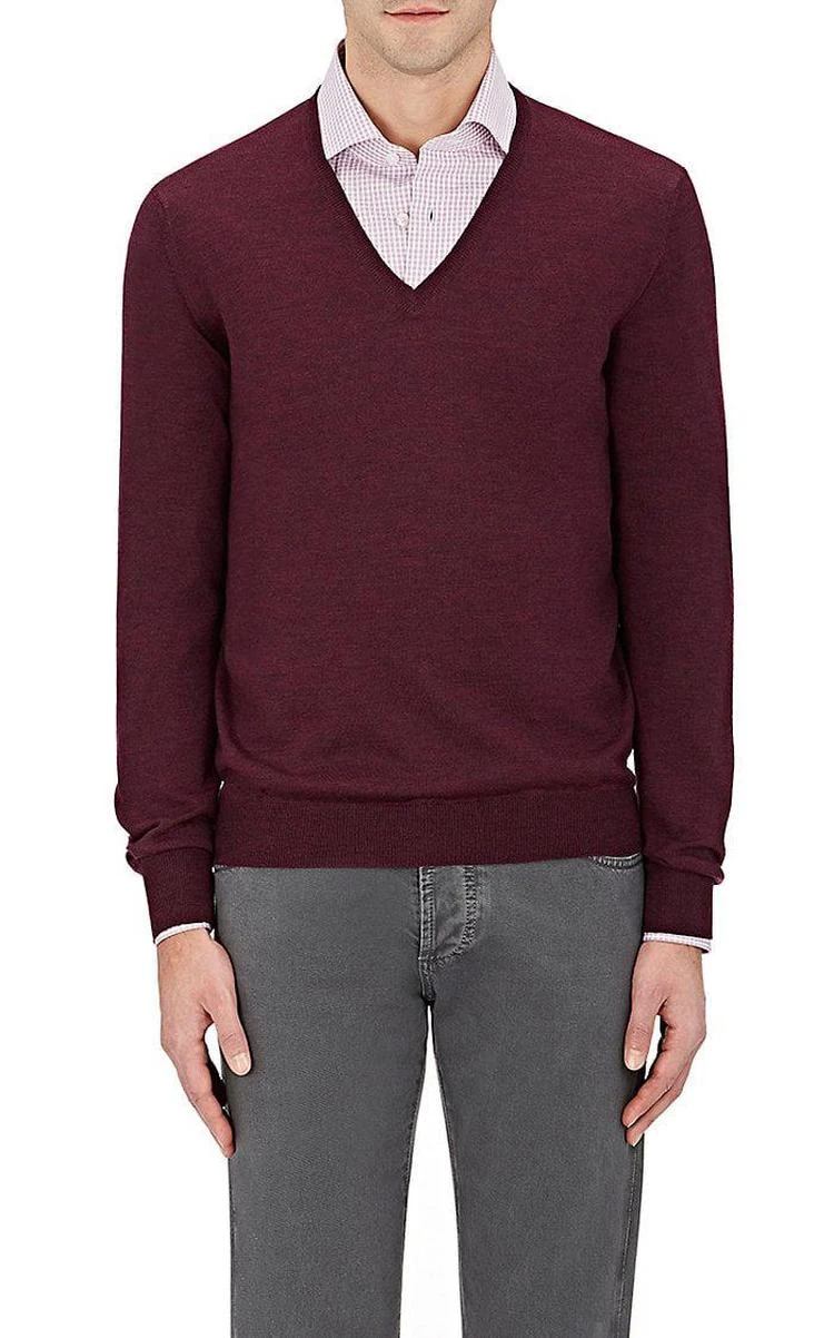 商品Barneys New York|Virgin Wool V-Neck Sweater,价格¥566,第1张图片