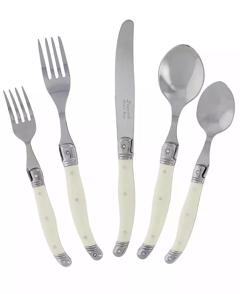 商品French Home|Laguiole 20 Piece Stainless Steel Flatware Set, Service for 4,价格¥1266,第2张图片详细描述