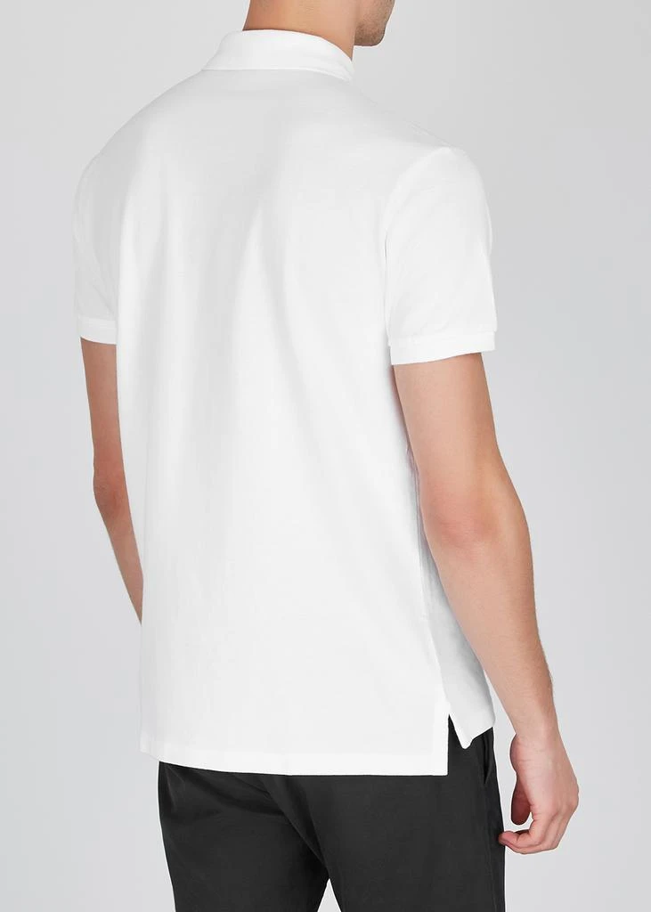 商品Ralph Lauren|White slim piqué-cotton polo shirt,价格¥1120,第3张图片详细描述